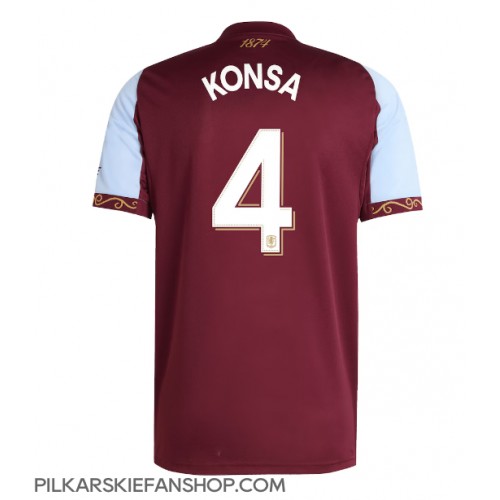 Koszulka piłkarska Aston Villa Ezri Konsa #4 Strój Domowy 2025-26 tanio Krótki Rękaw Koszulka piłkarska Aston Villa Ezri Konsa #4 Strój Domowy 2025-26 tanio Krótki Rękaw